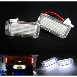 RZGMTSPT 2x LED License Plate Light Tag Lamp Assembly White For 2019+ Ford Ranger 2015+ Transit 150 250 350 HD Transit Connect