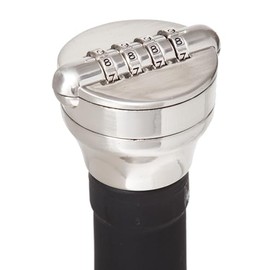 Stainless Steel and Black Combo Liquor/Wine Bottle Lock/Sealer