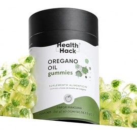 Aceite de Orégano 80% Carvacrol 60 Gomitas Adultos Sin Azúcar Health Hack