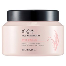 The Face Shop Rice Water Bright Cleansing Cream Large Capacity, 400ml, 1 Piece / 더페이스샵 미감수 브라이트 클렌징 크림 대용량, 400ml, 1개
