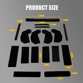 Wheelz 17 Pcs Hard Top Leak Repair Seal Kit for 2007-2018 Jeep Wrangler JK 68026937AB