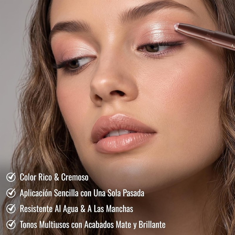 Erinde Sombra de ojos en barra Marrón Matte, Resistente al