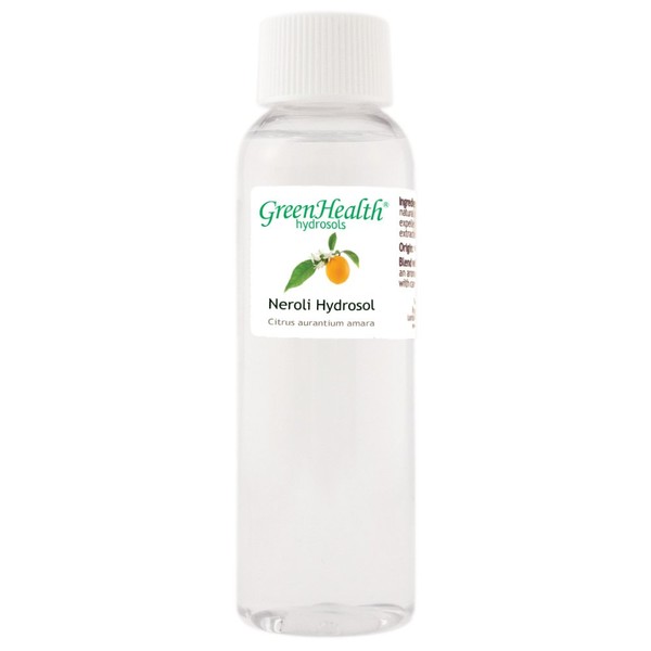 Neroli Hydrosol (Floral Water) - 2 fl oz Plastic Bottle w/ Cap - 100% Pure