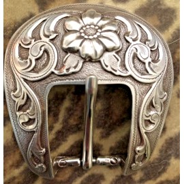 Cactus Mountain Designs Western Silver Tone  Belt Buckle Set for 1" belt   Brand New!!
