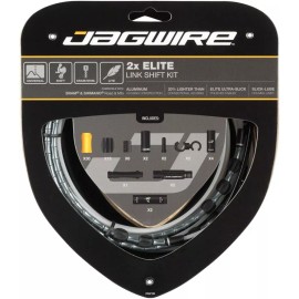 Jagwire 2x Elite Link Shift Cable Kit SRAM/Shimano with Polished Ultra-Slick Cab