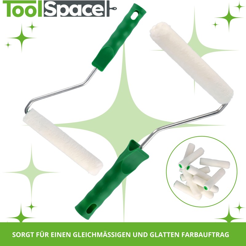 ToolSpace 10 x Velour Paint Rollers, 15 cm, Paint Roller,