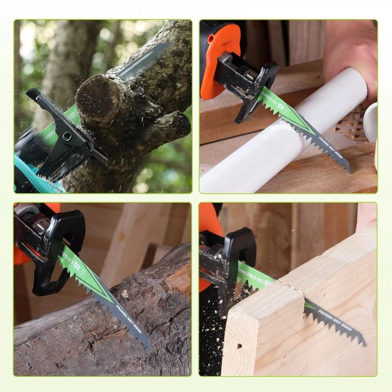 WORKPRO 10-Piece Wood Pruning Reciprocating Saw Blade Set 6/9" Pruner