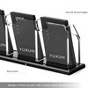 YUXUN Vertical Business Card Holder for Desk, 3 Slots Acrylic