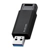 Elecom MF-PKU3064GBK/E USB Memory, 64GB, USB 3.2 (Gen1), Retractable Type,