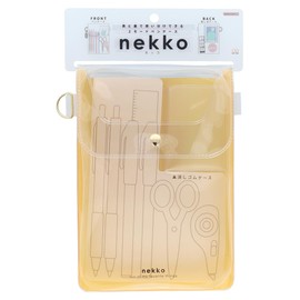 Sunstar Stationery Flat Nekko Pen Case, Honey Lemon S1427490