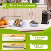 Set of Bamboo Foil and Plastic Wrap Organizer, Dispenser with
