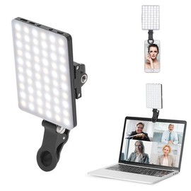 Portable Selfie Light, 1 Count USB Rechargeable Selfie LED Lights Clip for iPhone Android Camera, Phone Tablet Digital Camera Fill Light for Live Streaming Makeup Vlog, Phone Accessories for¬†Travel, Lights,¬†Gifts for Mums:_Black_one-size