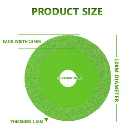Glass cutting ice disc, 3 pieces diamond cutting disc, thin saw blade glass, ceramic cut for angle loop, tiles, marble glass, cutting blades, cutting processing