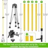 Huepar 12 Ft./3.7M Laser Level Pole LP36A with Tripod, 1/4-Inch