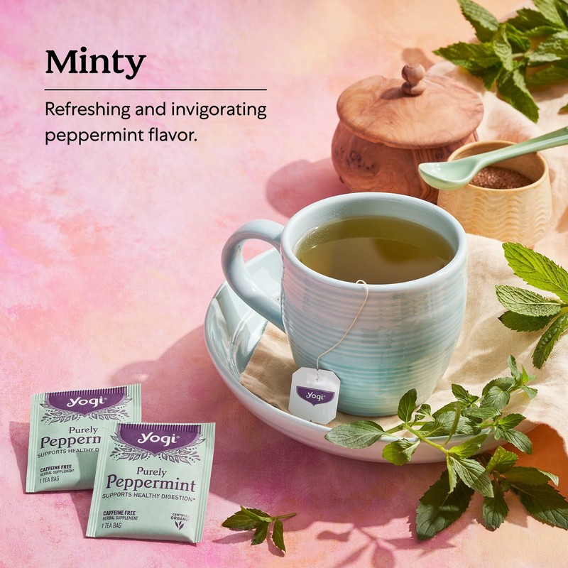 Yogi Tea Purely Peppermint - 16 Bags per Pack (4