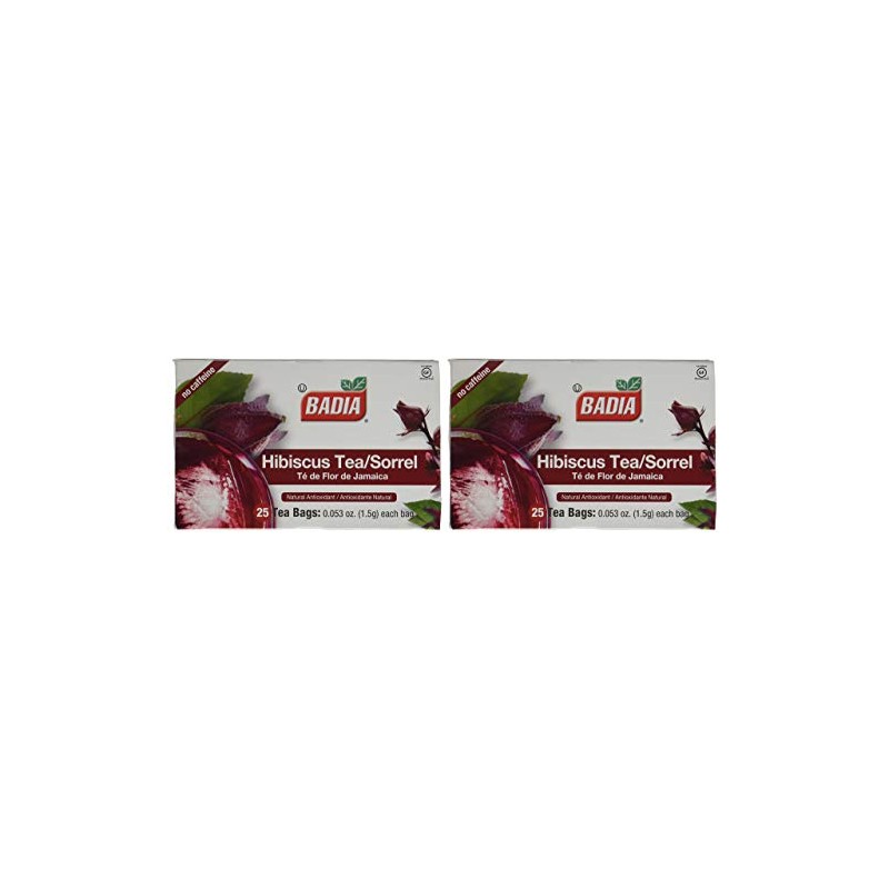 Badia Hibiscus Tea, 2 Pack (Each 25 Bags)