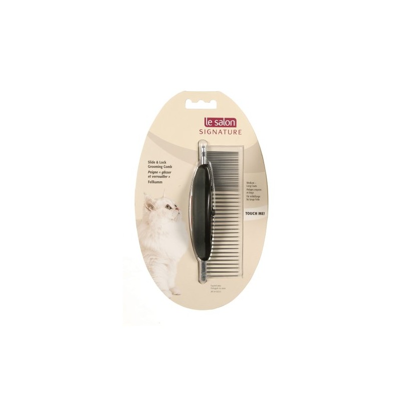 Le Salon 50310 Slide N Lock Grooming Comb for Cats