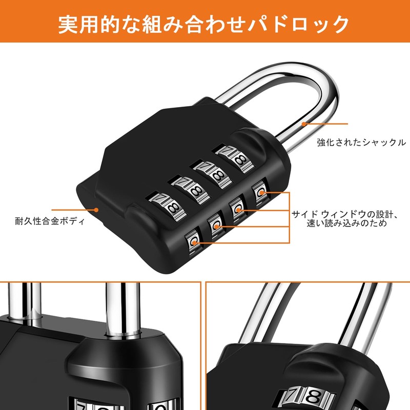 NAGE Padlock Dial Anti-Theft Large Locker Dial School Corporate Number
