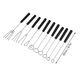 HAOHIZE Chocolate Fork, 10PCS Chocolate Dipping Fork Set, DIY Baking Supplies, Stainless Steel Chocolate Dipping Fork Set Decorating Tool Set