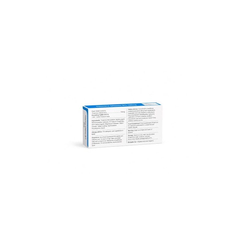 Vitamin B1 Thiamine 100mg 100 Vegetarian Tablets - High Strength