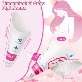 50 Pieces Urinal Funnels for Women Urinal for Women Urinal Portable Funnel for Pee Urinal Female Urinal for Travel Outdoor Camping Travel Car