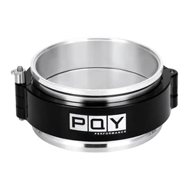 PQY - Abrazadera de aluminio de liberación rápida en V de 4 pulgadas con brida intercooler abrazadera de tubo de acelerador