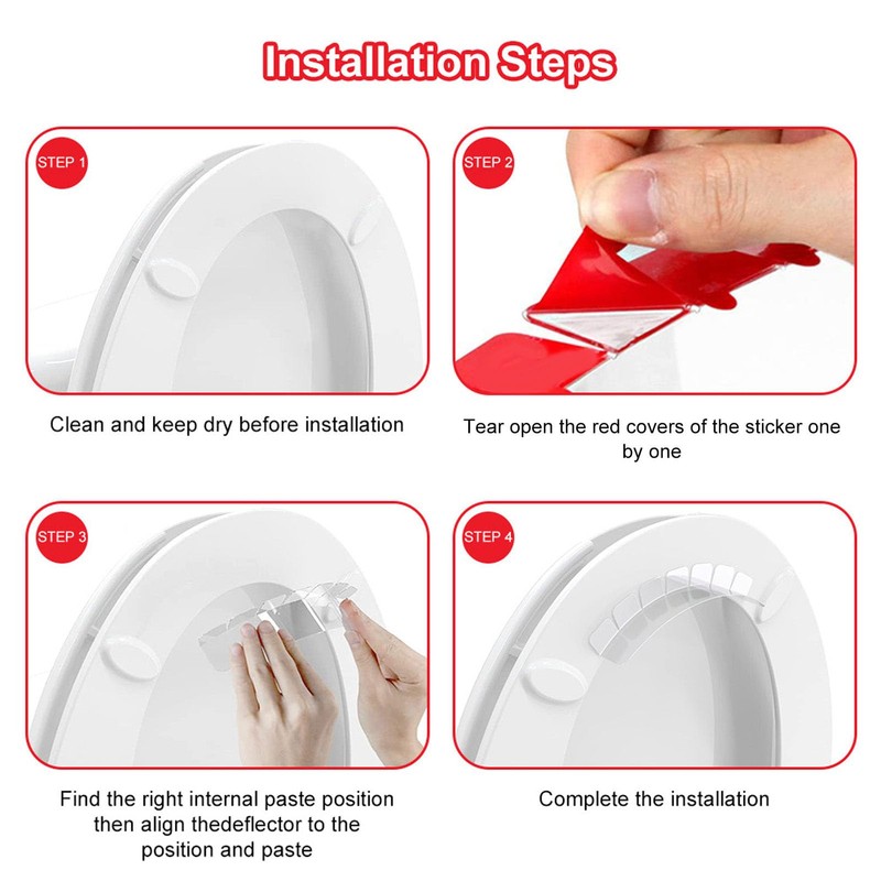 4 Sets Pinkel Toilet Splash Guard Potty Training Toilet Seat