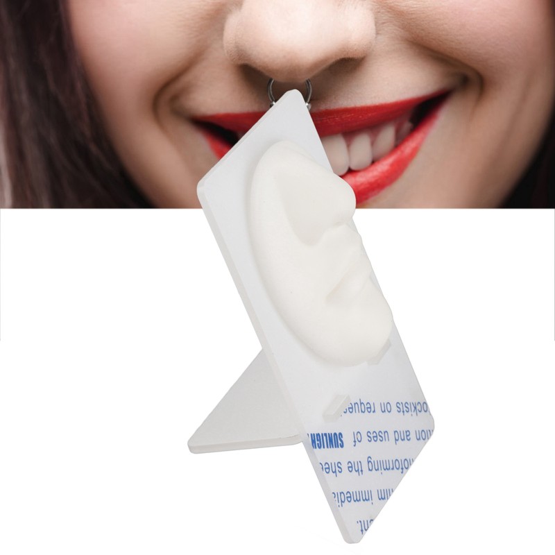 Silicone Mouth Nose Model 3D Realistic Reusable Display Nose Piercing
