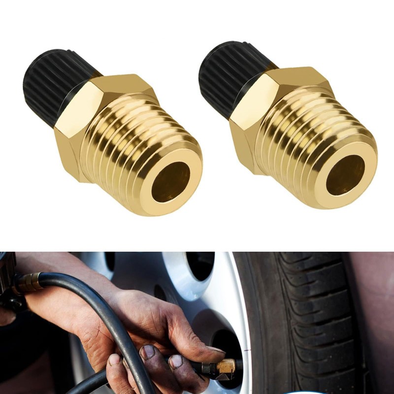 2 Pack Valve Adapter, Brass Air Inflator Connector, Ideal for