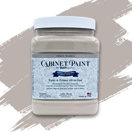 Bathworks Cabinet & Furniture Paint - Satin Finish, Easy Application, Low-VOC, Durable, Made in USA (Urban Marble, 1 Quart)