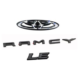 Blackout Emblem Overlays 7Pcs Compatible with Camry LE 2018-2024 ABS Plastic Badge Emblems Overlay 0527 with Strong Adhesive Matte Black