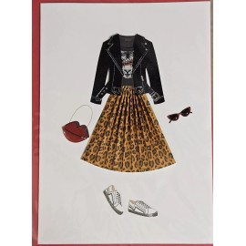 Papyrus Birthday Card (Truly Amazing) Punk Leopard Skirt Outfit Girls