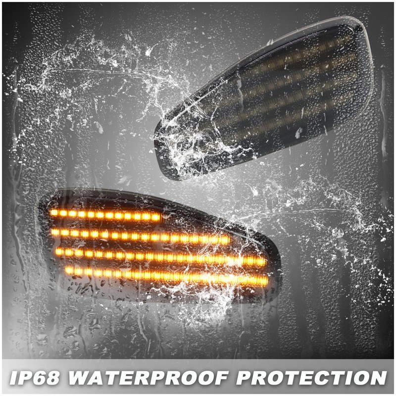 ULTRALTH Smoked LED Side Marker Lights Kit for Jeep Renegade
