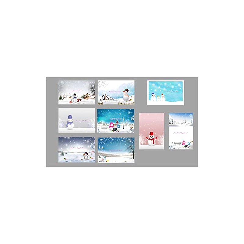 【Christmas Postcard Set of 9】"Merry Christmas & Happy New Year"