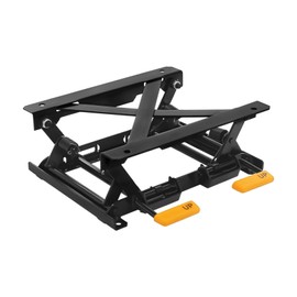 Universal Car Seat Lifter Riser, 2.76-5.12in Height Adjustable Car Seat Lift Rack with Mounting Holes, Steel Seat Lifting Base for RVs, Commercial Vehicles, Trucks, Black