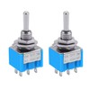 Taiss / 10 pieces blue mini toggle switch AC 125