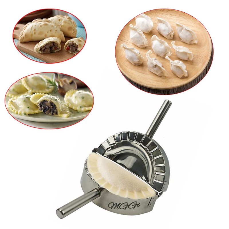 MGGi Stainless Steel Ravioli Mold Pierogi Dumpling Maker,X-Large Size 5"