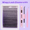 GGOKOK Lash Clusters Kit Wispy Lash Extension Kit 10-18mm Cluster