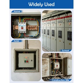 Tissting 6 Way Bus Bar, 63A 230-415V Copper PVC Insulated Terminal