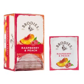 Brodies Tea, Raspberry & Peach, 20-Count Tea Bag 1.41oz