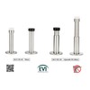 EVI Herrajes, Wall Mounted Door Stop, Stainless Steel, I-128 (Steel