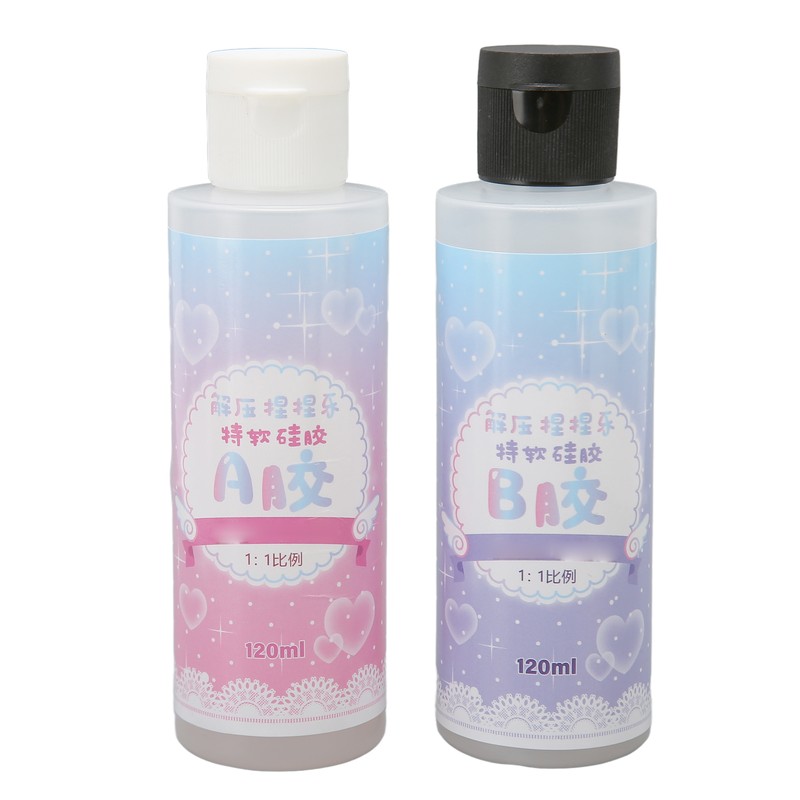 Liquid Translucent Silicone DIY Elasticity Kneaded Squeezed Clear Silicone Rubber