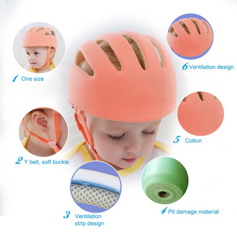 Kids Helmet Kids Protective Gear Adjustable Soft Cotton Comfortable Breathable