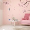 Removable Cherry Blossom Flowers Wall Decals Pink Flower Tree Branches
