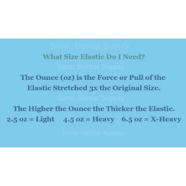 Clear  3/8 INCH Heavy 4.5 oz  ORTHODONTIC ELASTICS -BRACES - DENTAL RUBBER BANDS
