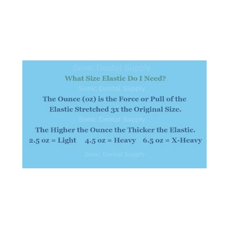 Clear 3/8 INCH Heavy 4.5 oz ORTHODONTIC ELASTICS -BRACES -