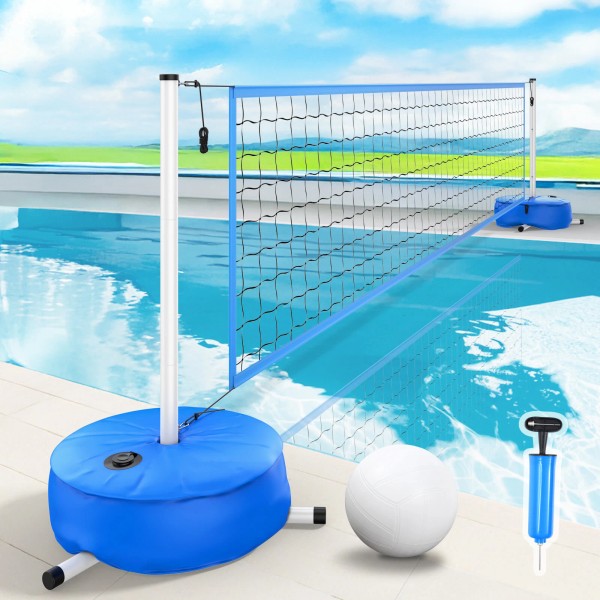 Patiassy 15ft-32ft Adjustable Pool Volleyball Net Pools Set Heavy-Duty W/