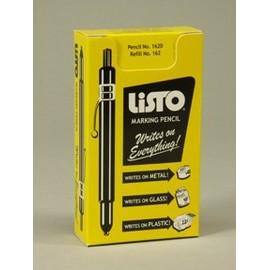 Listo 1620 - Box of 12 - YELLOW COLOR - China Markers/Grease Pencils/China Marking Pencils, Wax Pencils