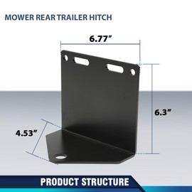 PIT66 Lawn Mower Drop Down Hitch Heavy Duty Fit for Zero Turn 4" 5" 6" Hole