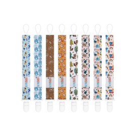 ALVABABY Baby Pacifier Clip for Boys Pacifier Holder Leash Pacifiers Clip Binky Holder for Teether Toys Soothie 8 Packs 8DP13-CA